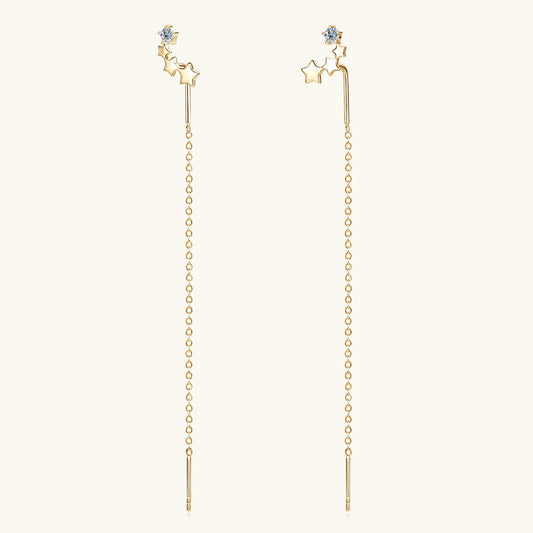 Luckinging star dangle earrings sterling silver main product view