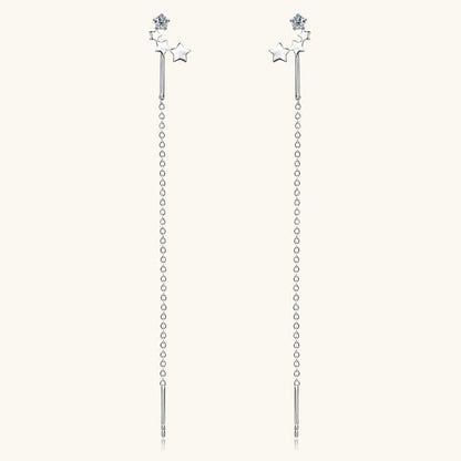 Star earrings craftsmanship detail showing mirror polish finish