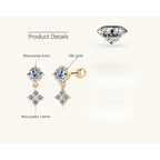 Comfortable flat back star stud earring for sensitive ears