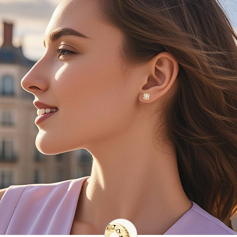 Minimalist gold star earrings for sensitive ears