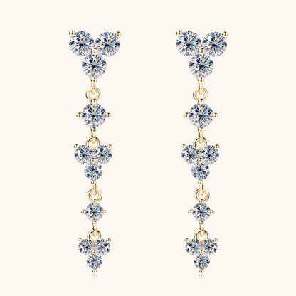 Sterling silver moissanite teardrop stud earrings main product view