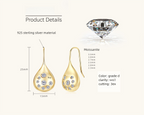 Flat lay product image of the silver teardrop earring pair