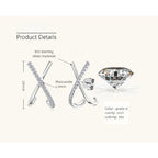 Earring back view of Luckinging flat back moissanite stud design