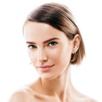 Overall product image of Luckinging x-shaped moissanite stud earrings pair