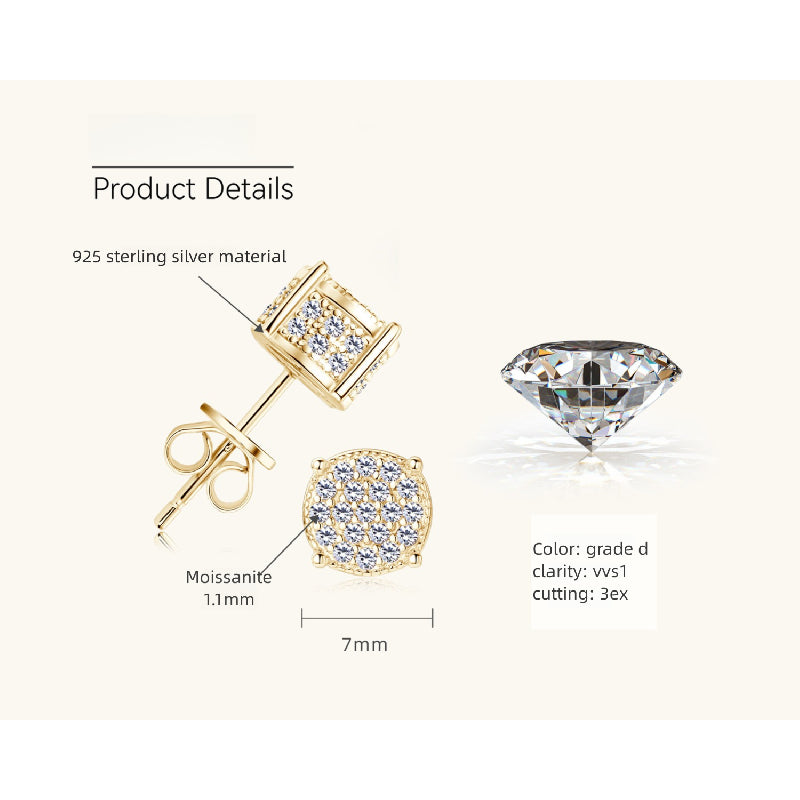 Minimalist styling of Luckinking Silver Stud Earrings