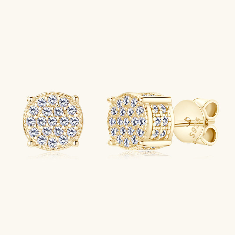 Comparison view of Luckinking Moissanite Stud Earrings size
