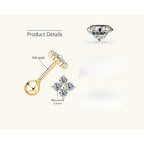 Image capturing the graceful hanging design of luckyking flower earring