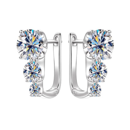 Luxury gold stud earrings with mirror polish finish and comfortable flat back