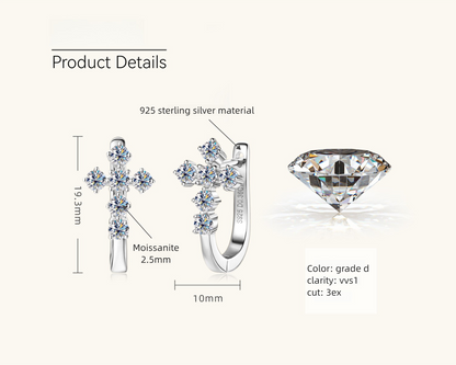 Luxury packaging presentation of huggie earrings in elegant gift box with brand elements