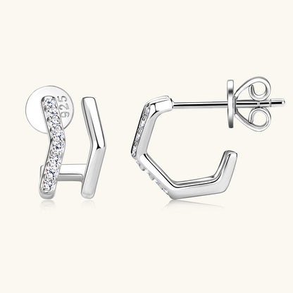 Minimalist gold hoop earrings with secure hinged closure mechanism