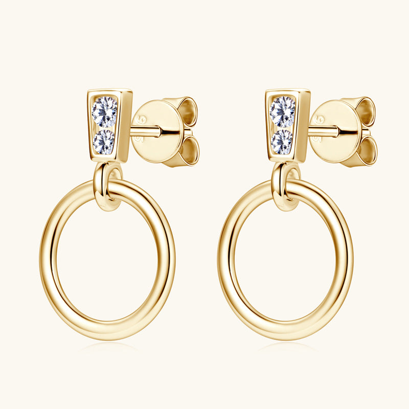 Combined view of moissanite and 14K gold elements in the design