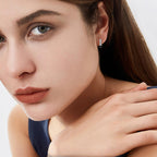 Simple Black and White Moissanite Earrings -  -  Luckinging