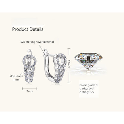 Premium moissanite flat back gold studs with diamond-like brilliance