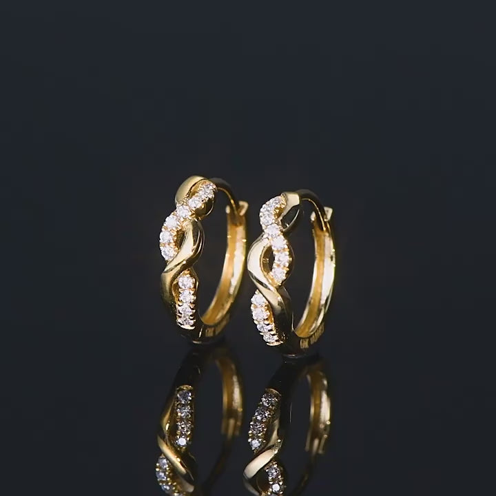 Huggie Moissanite Screw Back Earrings