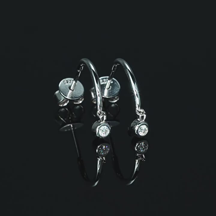 Hypoallergenic Moissanite Hoop Earrings