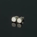 Silver Moissanite Stud Earrings