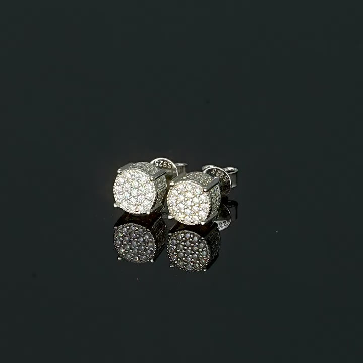 Silver Moissanite Stud Earrings