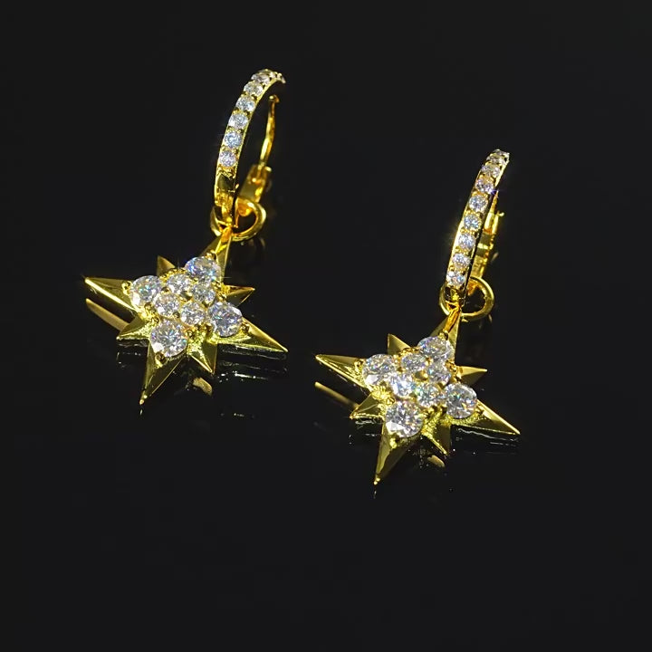 Luckinging Moissanite Dangle Earrings
