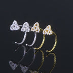 C-Shaped Moissanite Studs
