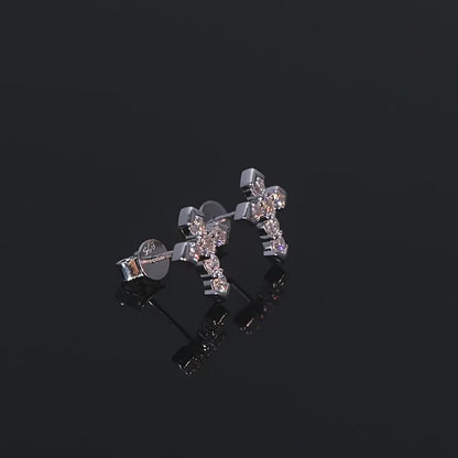 Sterling Silver Moissanite Flat Back Studs