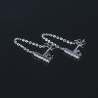Silver Moissanite Dangle Earrings