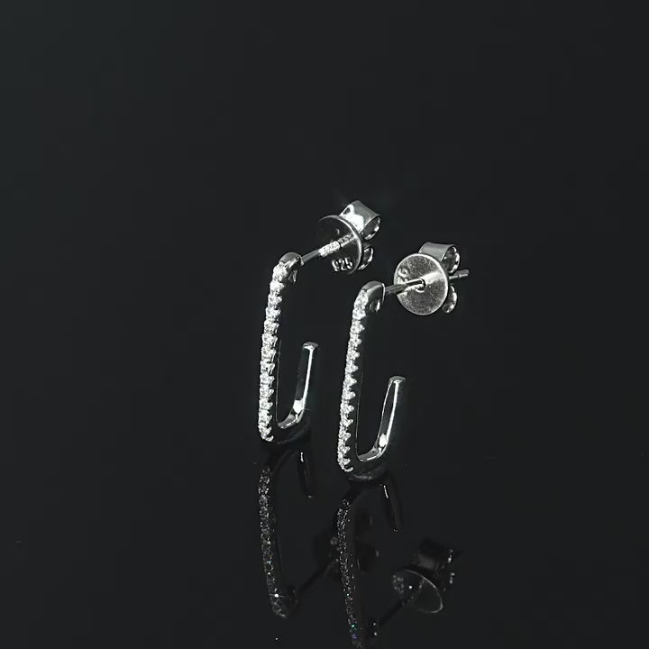 Gold Dangle Moissanite Earrings