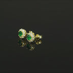 Emerald Star Silver Studs