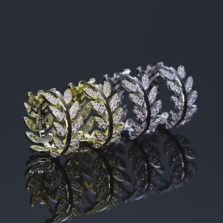 Luckinging Leaf Moissanite Studs