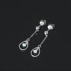 Silver Moissanite Drop Earrings