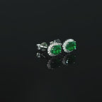 Star Emerald Hoop Earrings