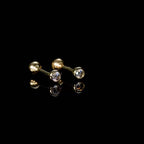 Gold Teardrop Moissanite Studs