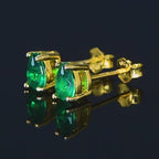 Emerald Drop Hoops