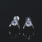 Moissanite Silver Stud Earrings