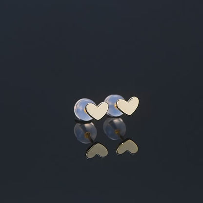 10K Gold Flat Back Minimalist Studs