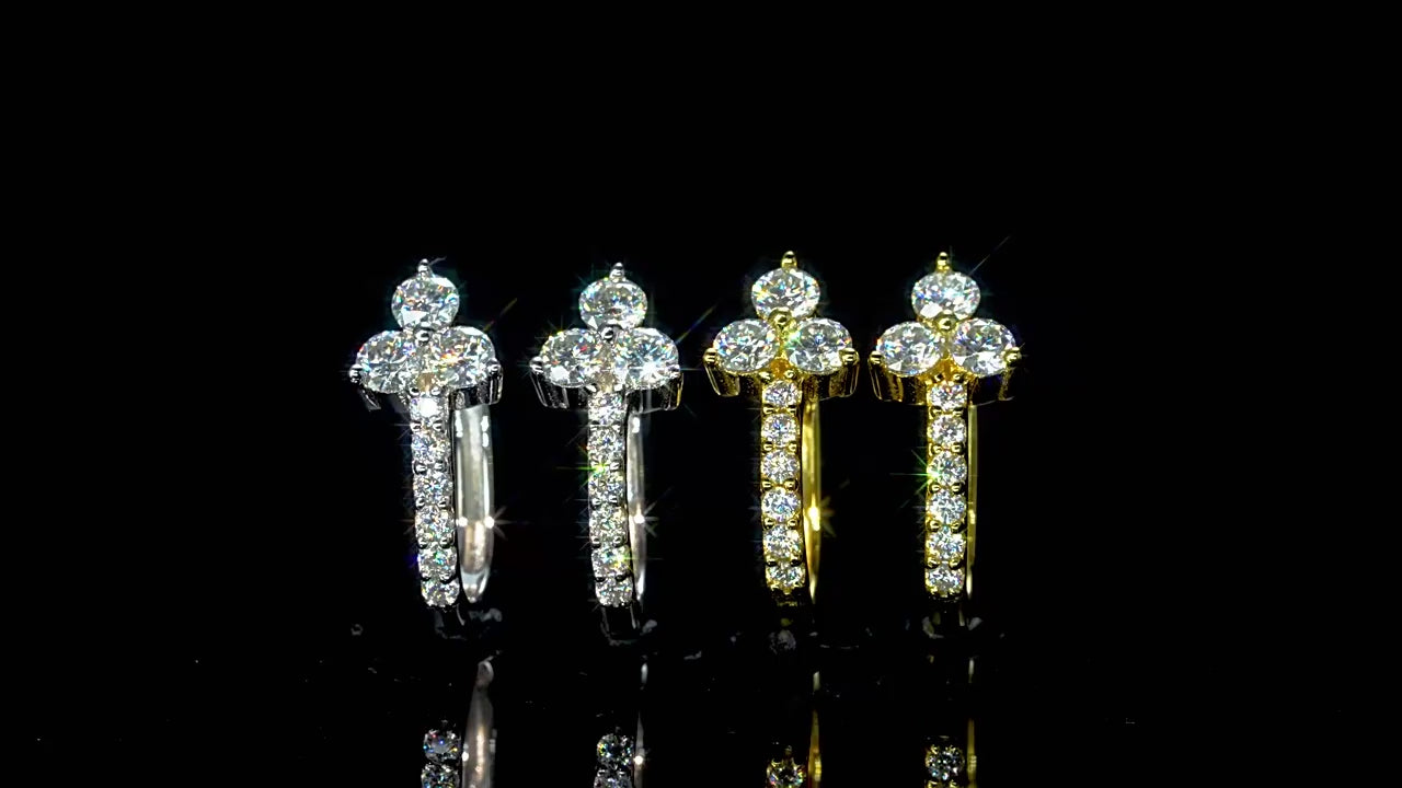 Boho Moissanite Drop Earrings