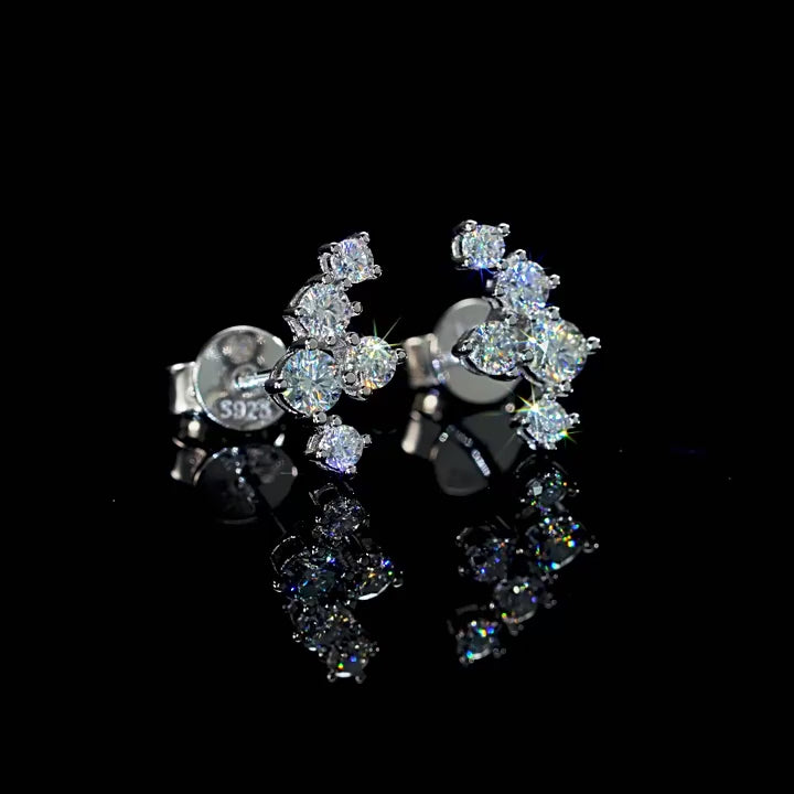 Star Moissanite Stud Earrings