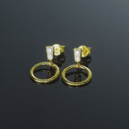 Gold Moissanite Dangle Earrings