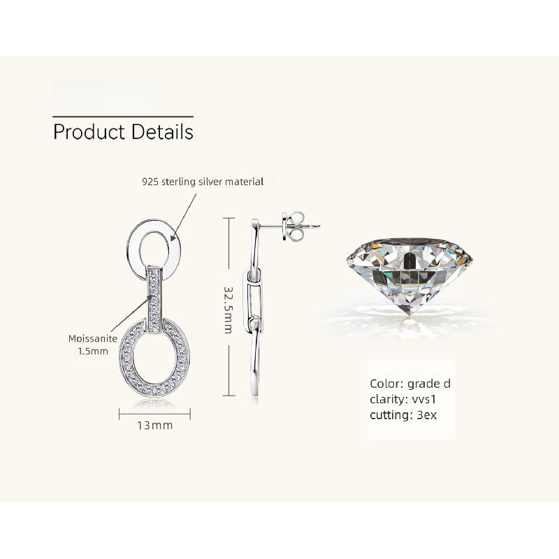 Stylish silver hoop earrings with a modern twist