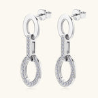 Silver hoop earrings worn casually for everyday style