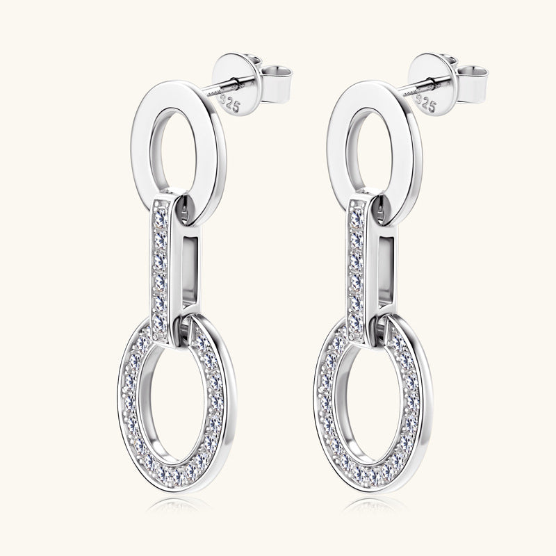 Silver hoop earrings worn casually for everyday style