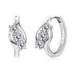 Geometric Moissanite Hoop Earrings -  -  Luckinging