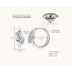 Geometric Moissanite Hoop Earrings -  -  Luckinging