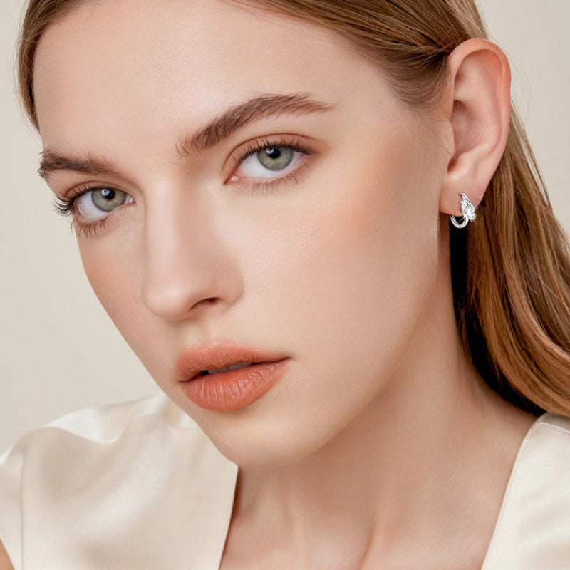 Geometric Moissanite Hoop Earrings -  -  Luckinging