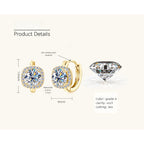 Luxury-inspired small hoop earrings with moissanite