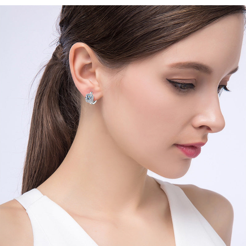 Lightweight silver hoop earrings for everyday wear
