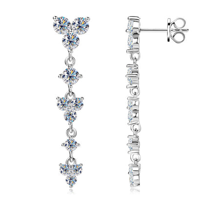 Elegant gift box packaging for silver moissanite studs
