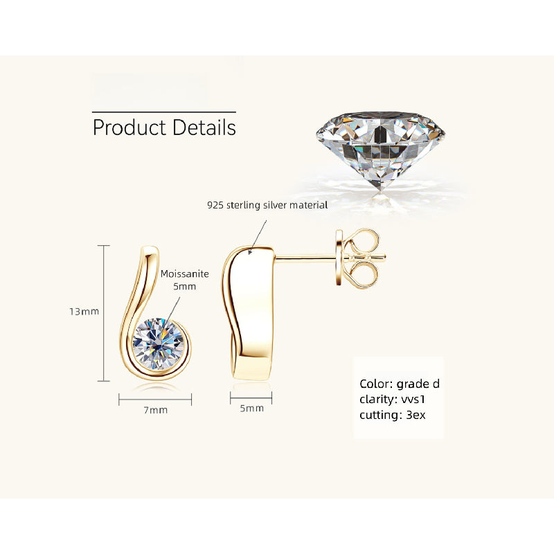 Six Shape  Moissanite Earrings -  -  Luckinging