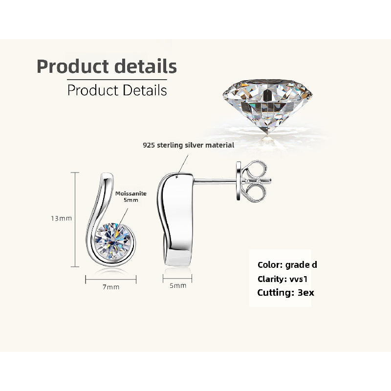 Six Shape  Moissanite Earrings -  -  Luckinging