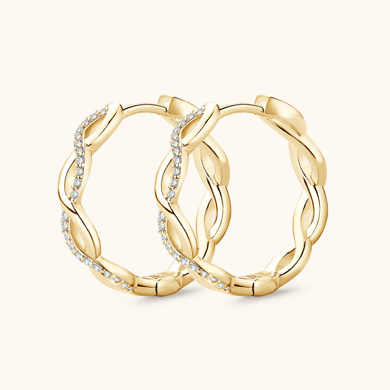 Small gold hoops huggie style professional wear