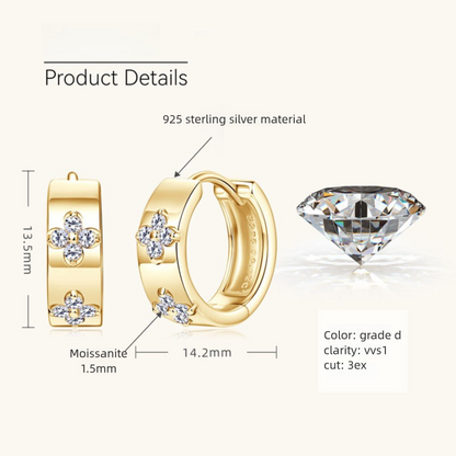 Size comparison guide for small hoop earrings demonstrating 12mm diameter and proportional fit